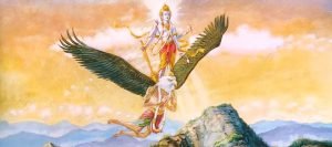 Vishnu Garuda Indian Painting